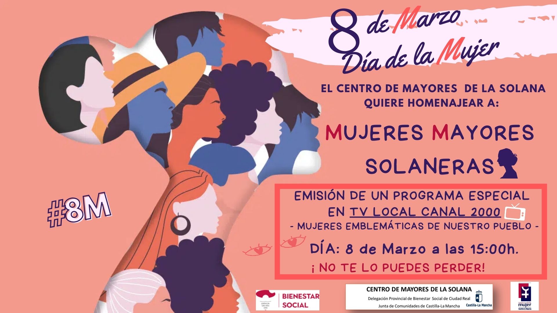 CELEBRACIÓN DIA INTERNACIONAL DEL DIA DE LA MUJER.-PROGRAMA EN TELEVISION  LOCAL - Red de Centros de Mayores de Castilla-La Mancha